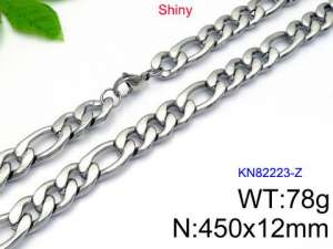SS Gold-Plating Necklace - KN82223-Z