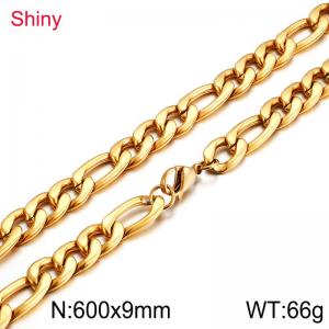 SS Gold-Plating Necklace - KN82241-Z