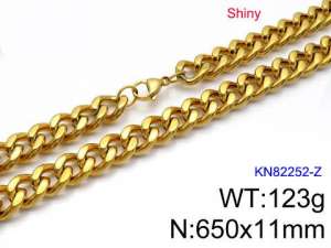 SS Gold-Plating Necklace - KN82252-Z