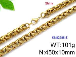 SS Gold-Plating Necklace - KN82288-Z