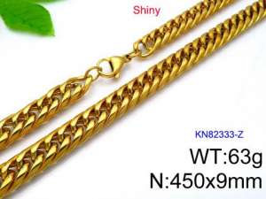 SS Gold-Plating Necklace - KN82333-Z