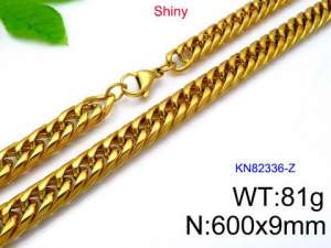 SS Gold-Plating Necklace - KN82336-Z
