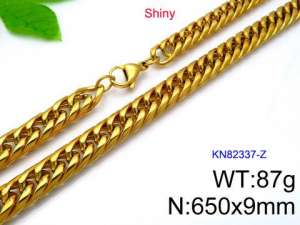 SS Gold-Plating Necklace - KN82337-Z