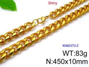 SS Gold-Plating Necklace - KN82373-Z