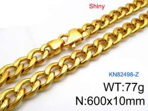 SS Gold-Plating Necklace - KN82498-Z