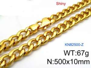 SS Gold-Plating Necklace - KN82500-Z