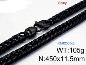 Stainless Steel Black-plating Necklace - KN82530-Z