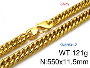 SS Gold-Plating Necklace - KN82531-Z
