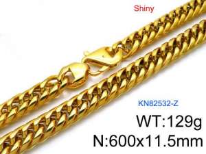 SS Gold-Plating Necklace - KN82532-Z
