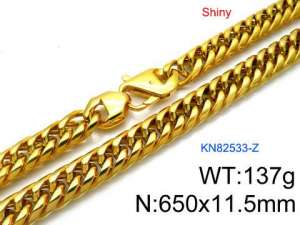 SS Gold-Plating Necklace - KN82533-Z