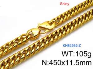 SS Gold-Plating Necklace - KN82535-Z