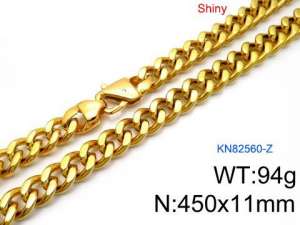 SS Gold-Plating Necklace - KN82560-Z