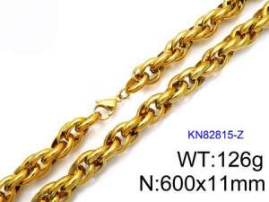 SS Gold-Plating Necklace - KN82815-Z