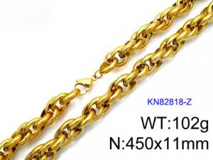 SS Gold-Plating Necklace - KN82818-Z