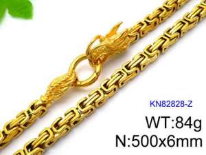 SS Gold-Plating Necklace - KN82828-Z