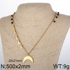 SS Gold-Plating Necklace - KN83331-K