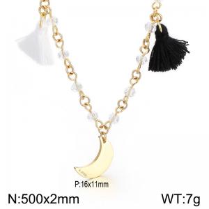 SS Gold-Plating Necklace - KN83333-K
