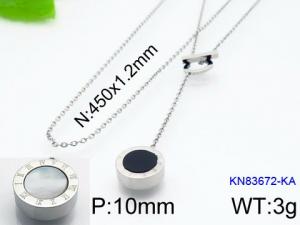 Stainless Steel Necklace - KN83672-KA