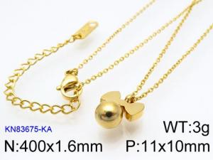 SS Gold-Plating Necklace - KN83675-KA