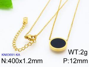 SS Gold-Plating Necklace - KN83691-KA