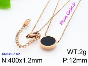 SS Rose Gold-Plating Necklace - KN83692-KA