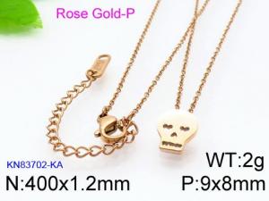 SS Rose Gold-Plating Necklace - KN83702-KA