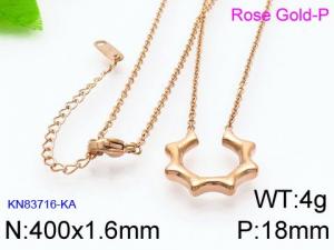 SS Rose Gold-Plating Necklace - KN83716-KA