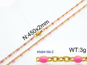 Staineless Steel Small Gold-plating Chain - KN84159-Z