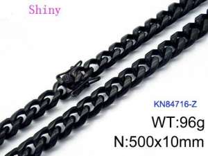 Stainless Steel Black-plating Necklace - KN84716-Z