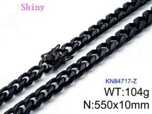 Stainless Steel Black-plating Necklace - KN84717-Z