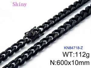 Stainless Steel Black-plating Necklace - KN84718-Z