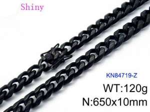 Stainless Steel Black-plating Necklace - KN84719-Z