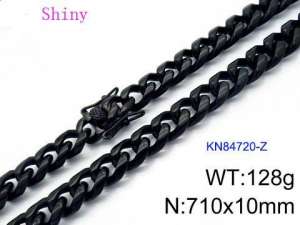 Stainless Steel Black-plating Necklace - KN84720-Z