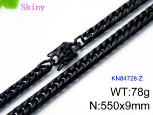 Stainless Steel Black-plating Necklace - KN84728-Z