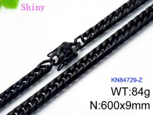 Stainless Steel Black-plating Necklace - KN84729-Z