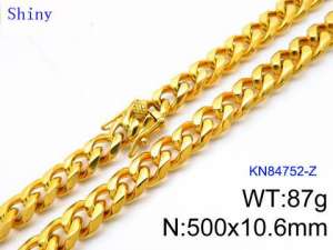 SS Gold-Plating Necklace - KN84752-Z