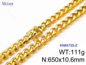 SS Gold-Plating Necklace - KN84755-Z