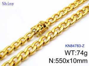SS Gold-Plating Necklace - KN84783-Z