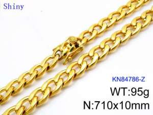 SS Gold-Plating Necklace - KN84786-Z