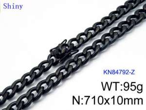 Stainless Steel Black-plating Necklace - KN84792-Z
