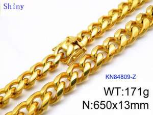 SS Gold-Plating Necklace - KN84809-Z