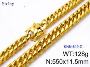SS Gold-Plating Necklace - KN84819-Z