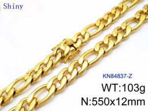 SS Gold-Plating Necklace - KN84837-Z