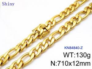 SS Gold-Plating Necklace - KN84840-Z