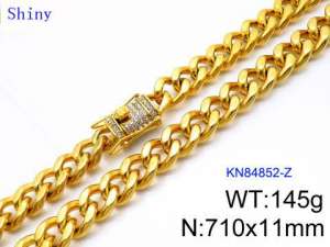 SS Gold-Plating Necklace - KN84852-Z