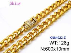 SS Gold-Plating Necklace - KN84922-Z
