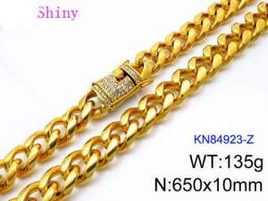 SS Gold-Plating Necklace - KN84923-Z