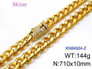 SS Gold-Plating Necklace - KN84924-Z