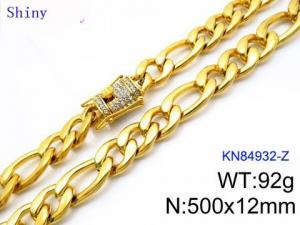 SS Gold-Plating Necklace - KN84932-Z