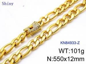 SS Gold-Plating Necklace - KN84933-Z